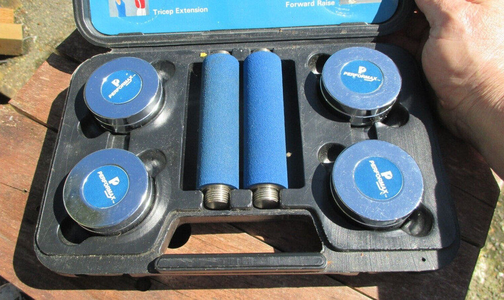 Performax Chrome Dumbbells Exercise Weight Set Adjustable 3lbs 4lbs 5lbs