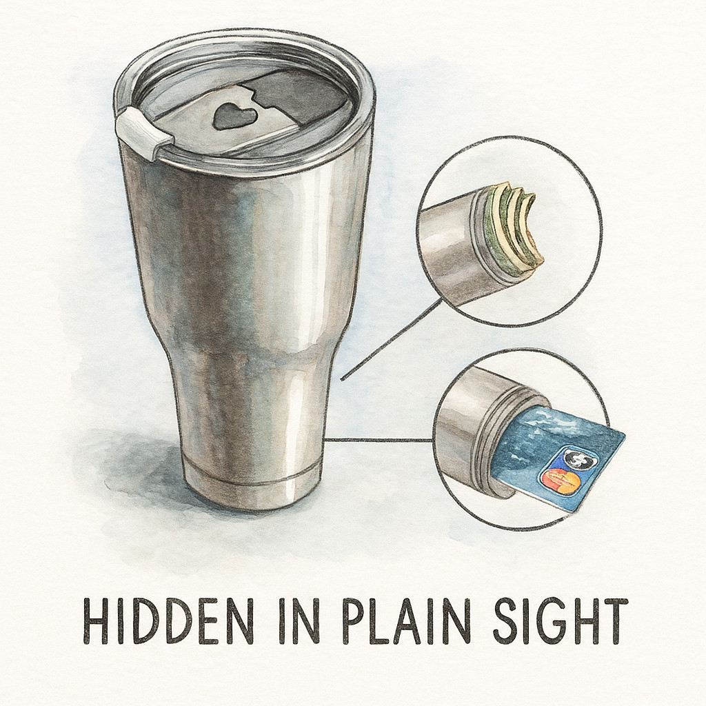 Hidden Compartment Fake Tumbler Coffee Mug Secret Stash Safe Container Storage