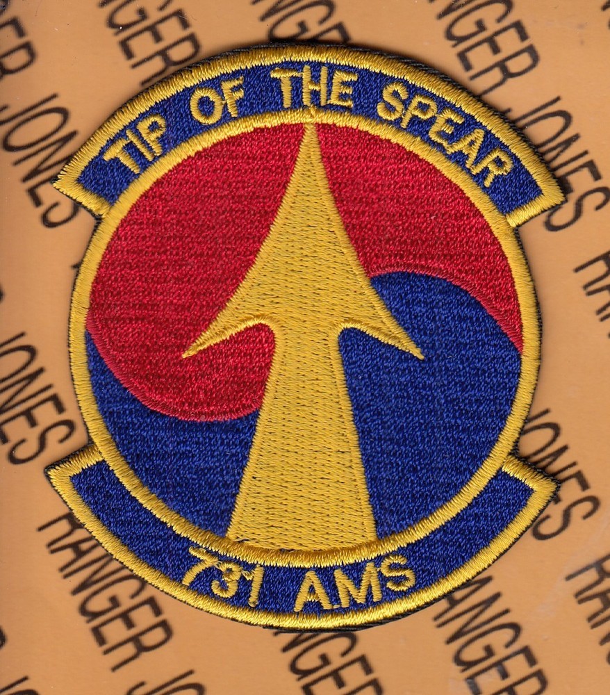 USAF Air Force 731st Air Mobility Sq AMS ~3.5" patch c/e B