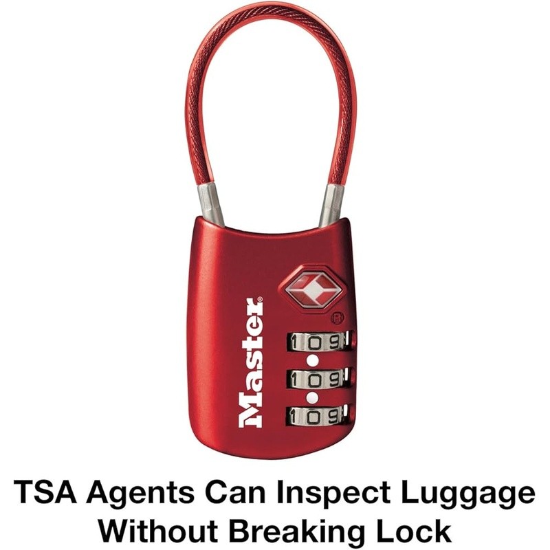 TSA Approved Combination Luggage Lock Travel Backpack Tent Tool Chest Security