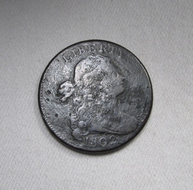 1802 Draped Bust Large Cent Coin AM812