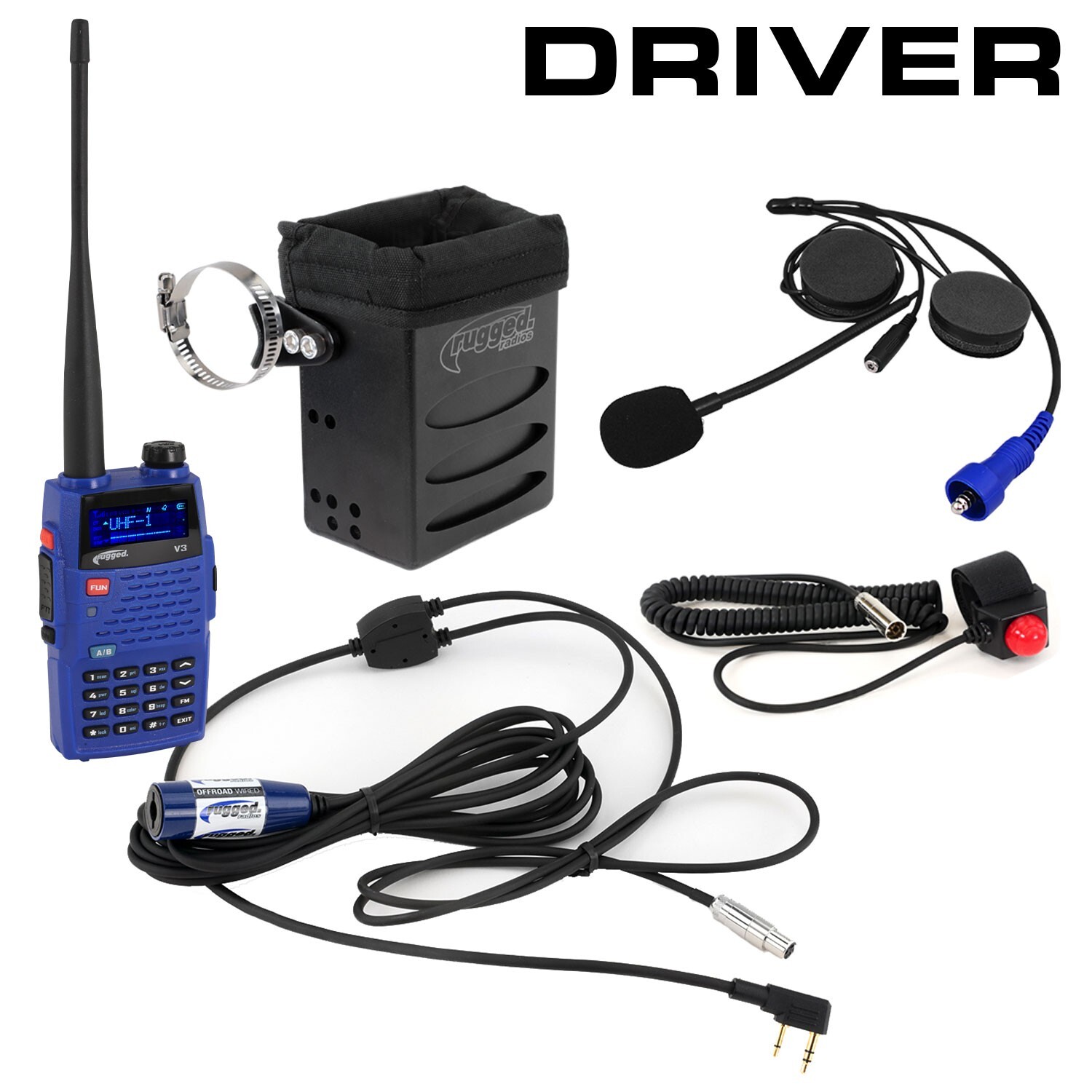 Affordable Circle Track Driver/Crew Radio Communications Racing Kit Electronics