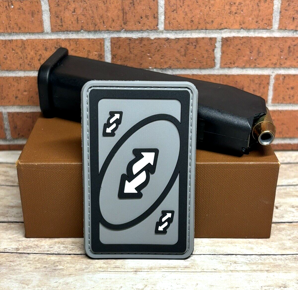 Tactical PVC Patch - Uno Reverse Card Patch - Grey Uno Reverse Card PVC Patch