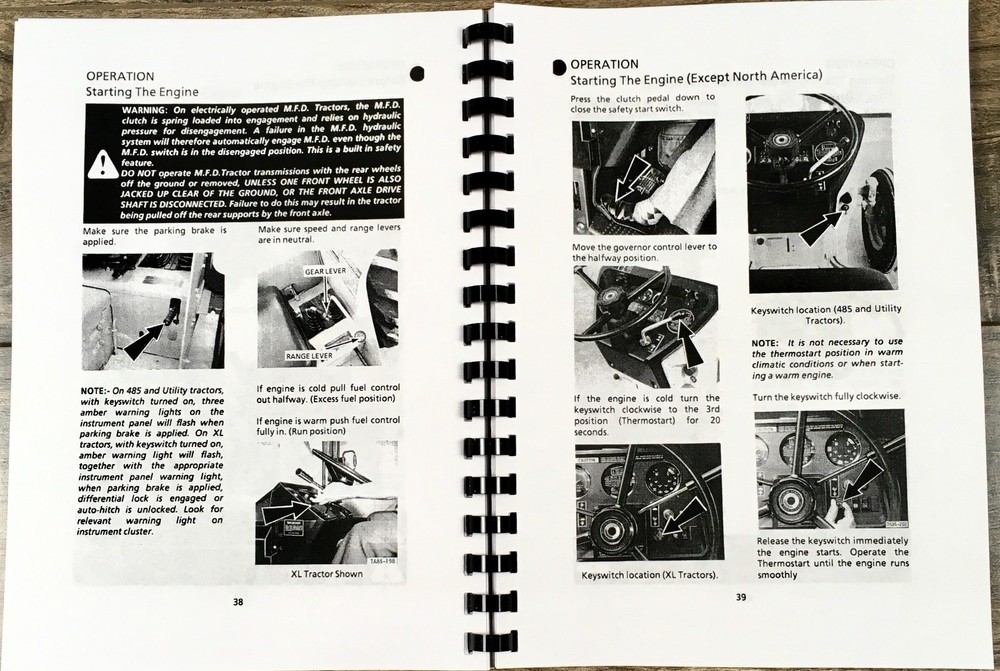 CASE IH 485 Tractor Operators Manual Owners Maintenance Book Instruction Book