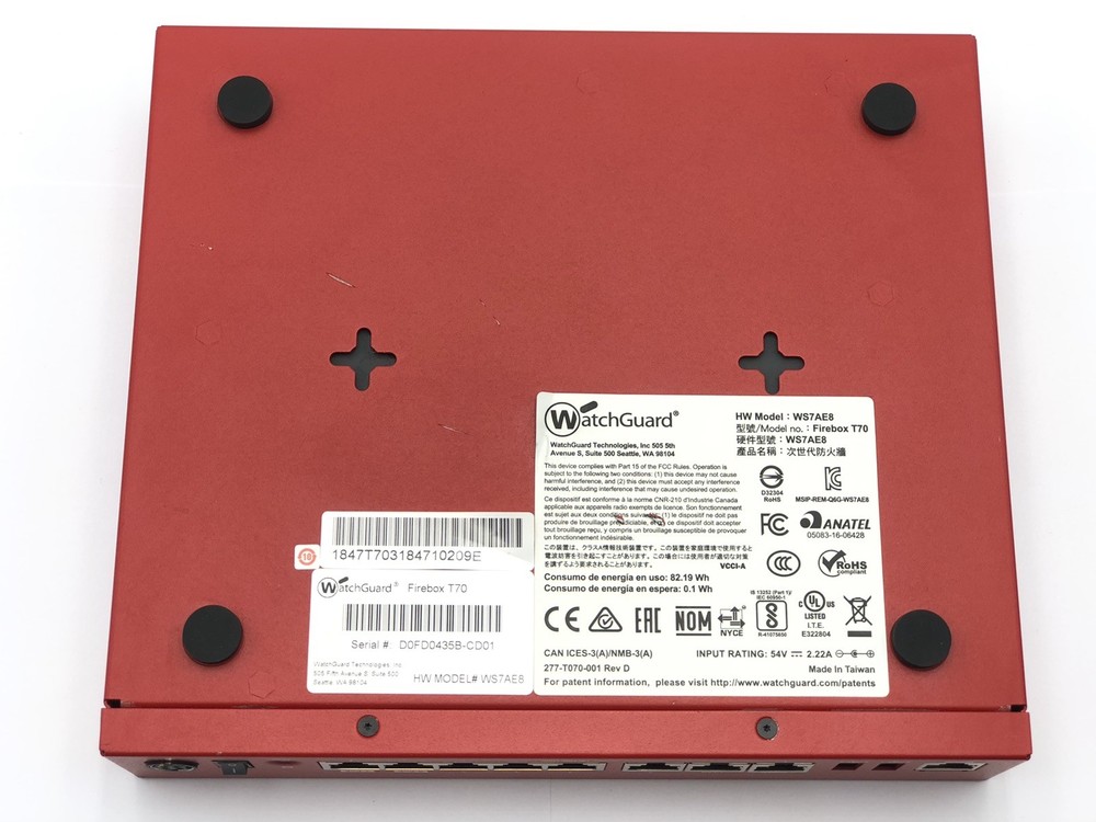 WatchGuard Firebox T70 Network Security Firewall WS7AE8