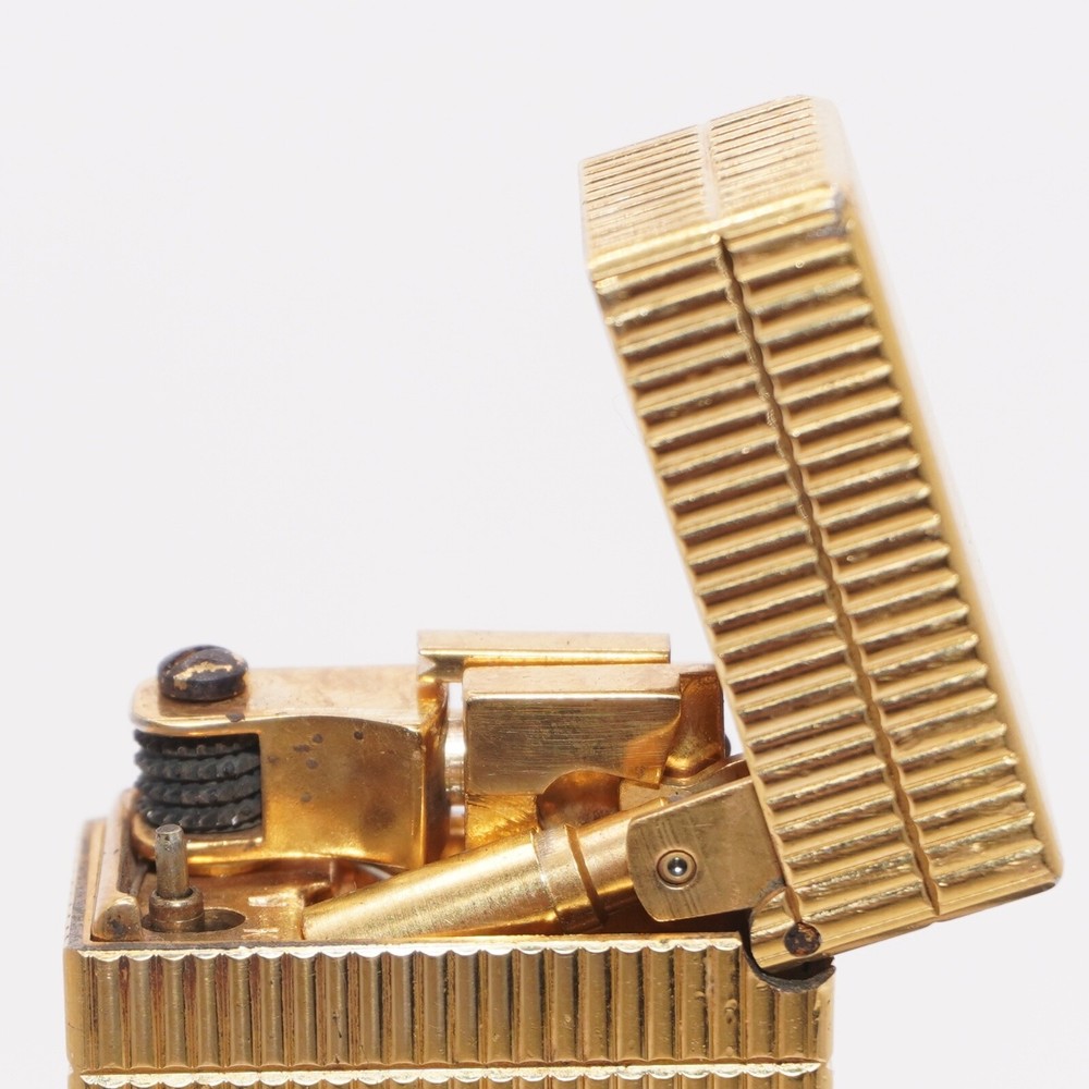Rare Dunhill Lighter Gold Windowpane Pattern-Ultrasonically cleaned