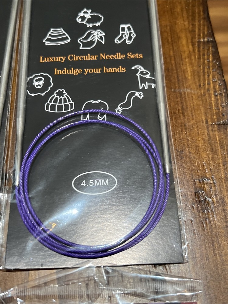 6 Various Fixed Circular Needles 2.75mm-10mm