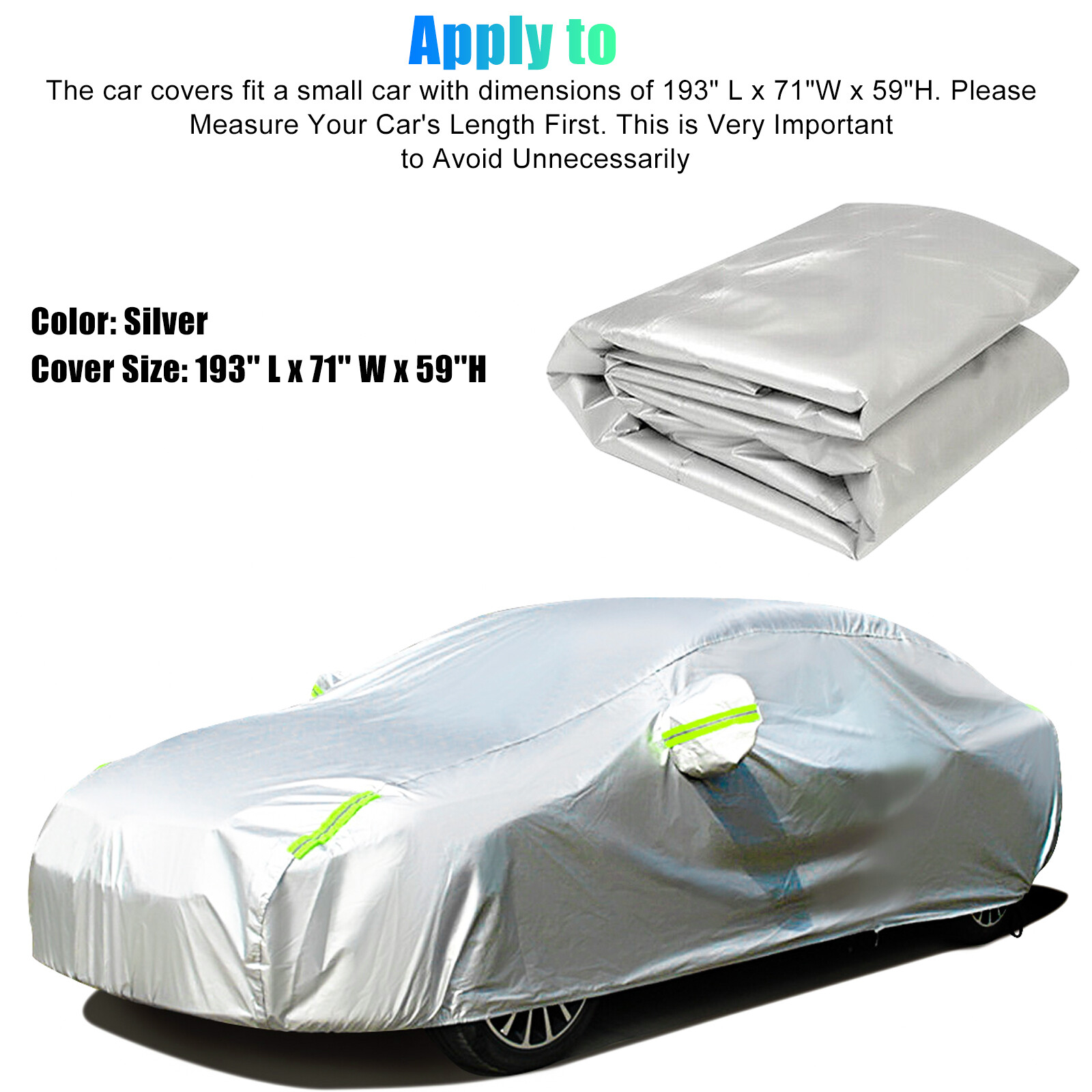 XL Full SUV Car Cover Waterproof Outdoor Sun Dust Scratch Rain Snow Breathable