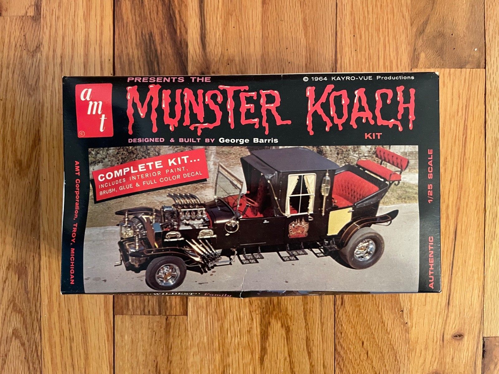 Vintage 1964 AMT MUNSTER KOACH Model Kit, George Barris