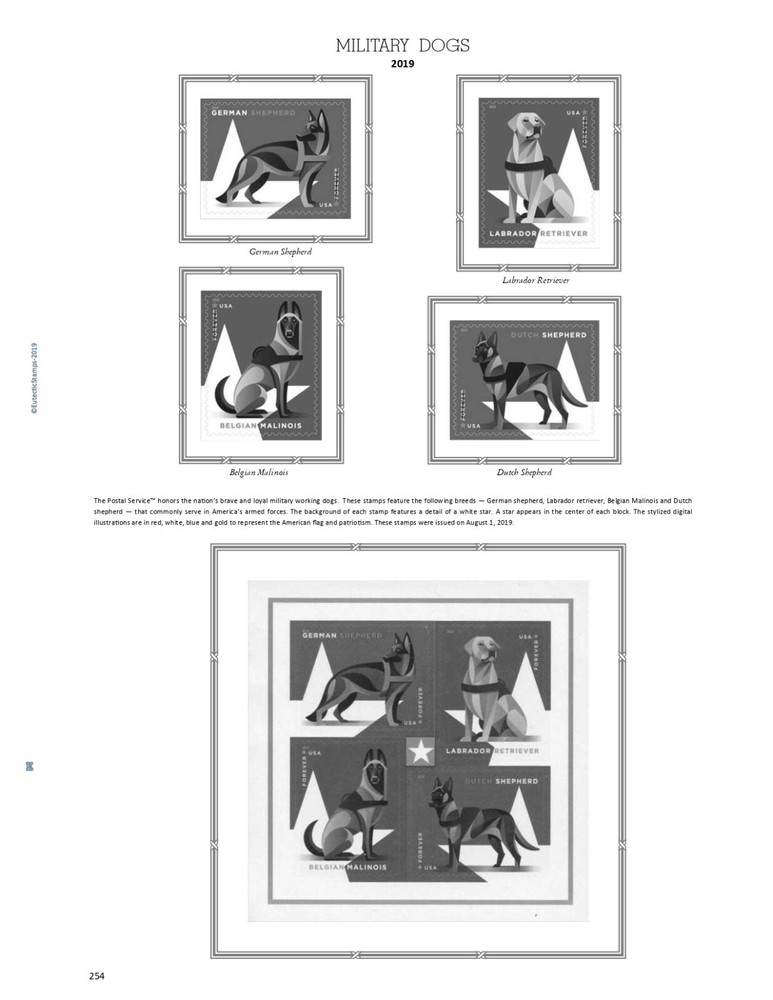 2019 U.S. Regular Issue Singles COMPLETE Supplement (White Ace Alternative)