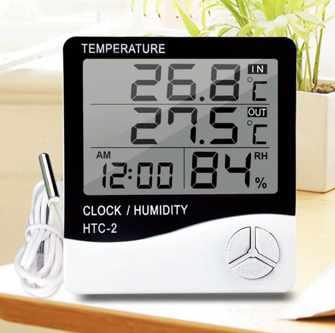 HTC-2 Digital Thermometer Hygrometer with probe Electronic Temperature Humidity