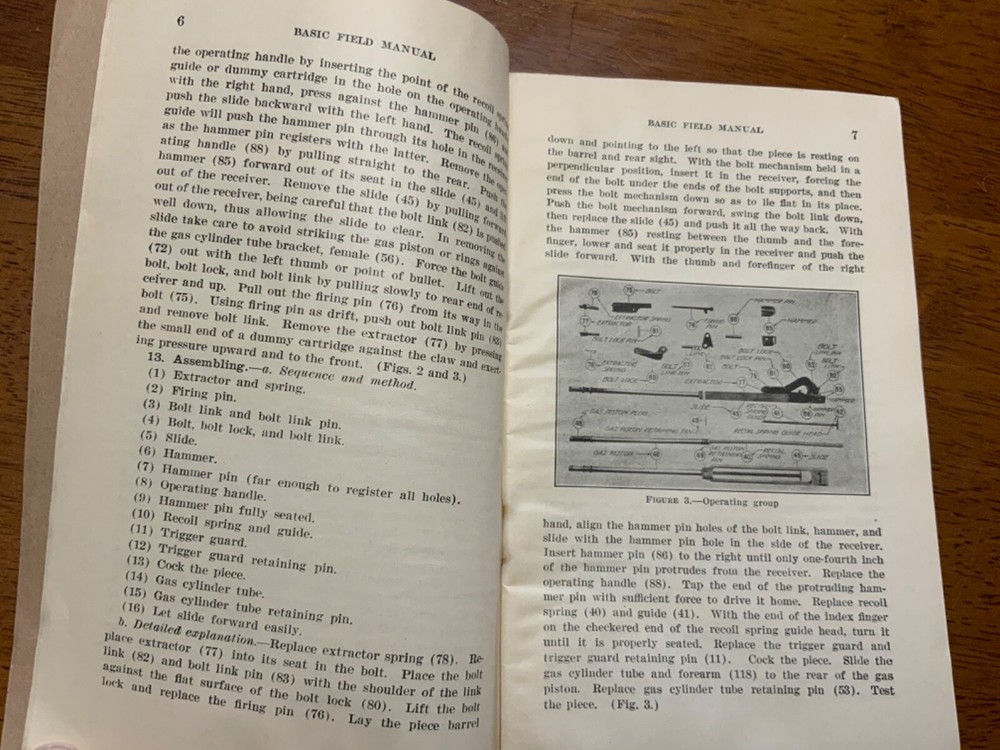 1932 Manual Vol. III Basic Weapons Rifle Co. Automatic Rifle Marksmanship Book