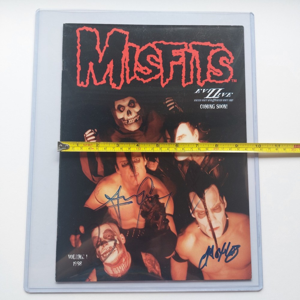 VTG Misfits Signed Concert Tour Program Autographed Evil Live Tour Book 1998