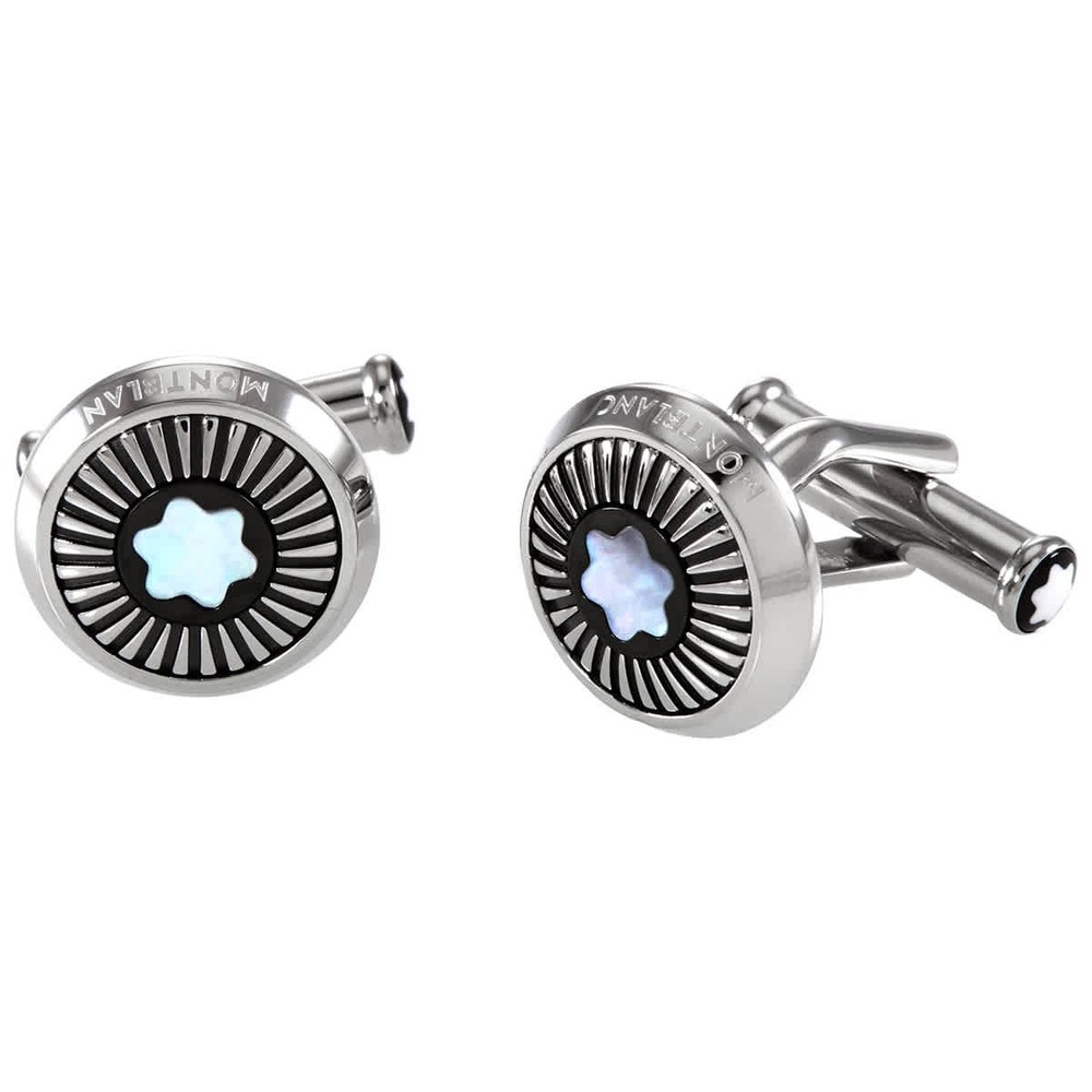 Montblanc Iconic Round Star Cufflinks MOP Rays