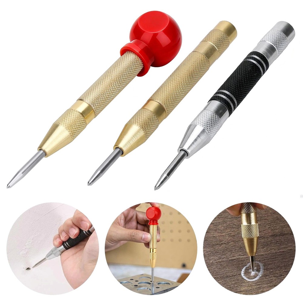Center Punch Set Automatic Adjustable for Engineering DIY Projects Workshop