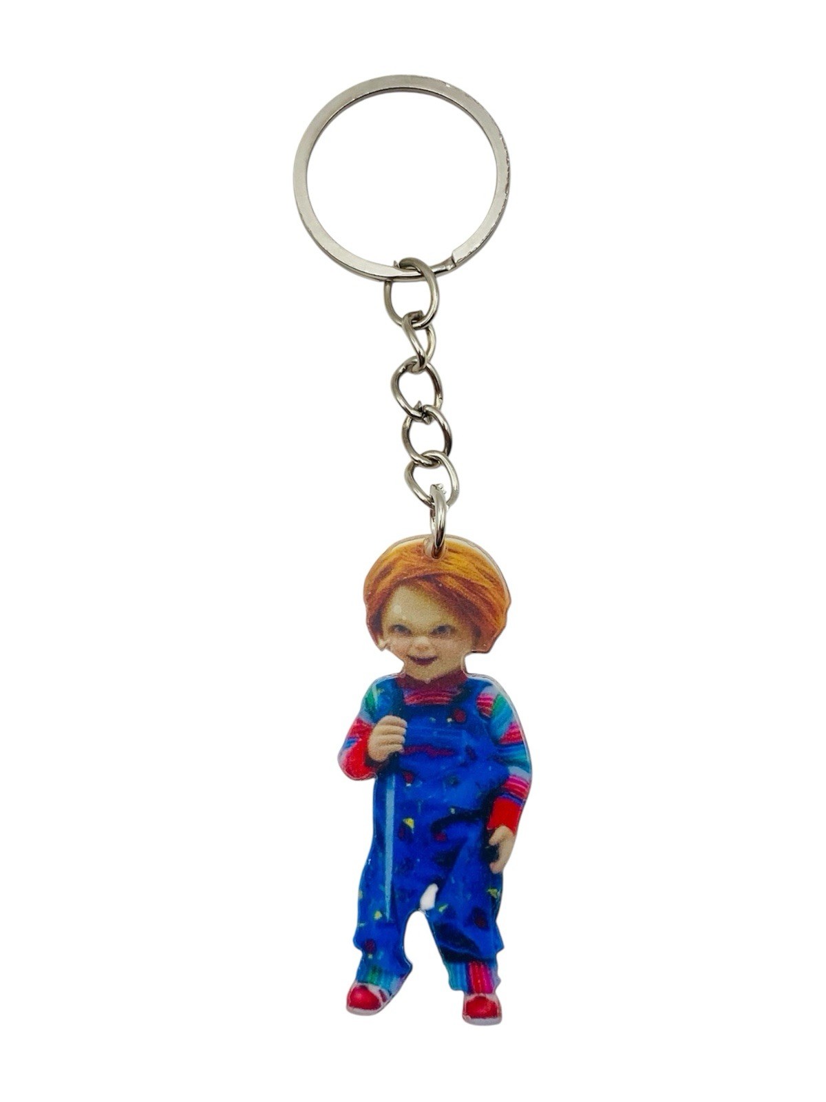 Child’s Play Chucky 2d Keychain Acrylic Handmade Horror Movie Slasher Villain