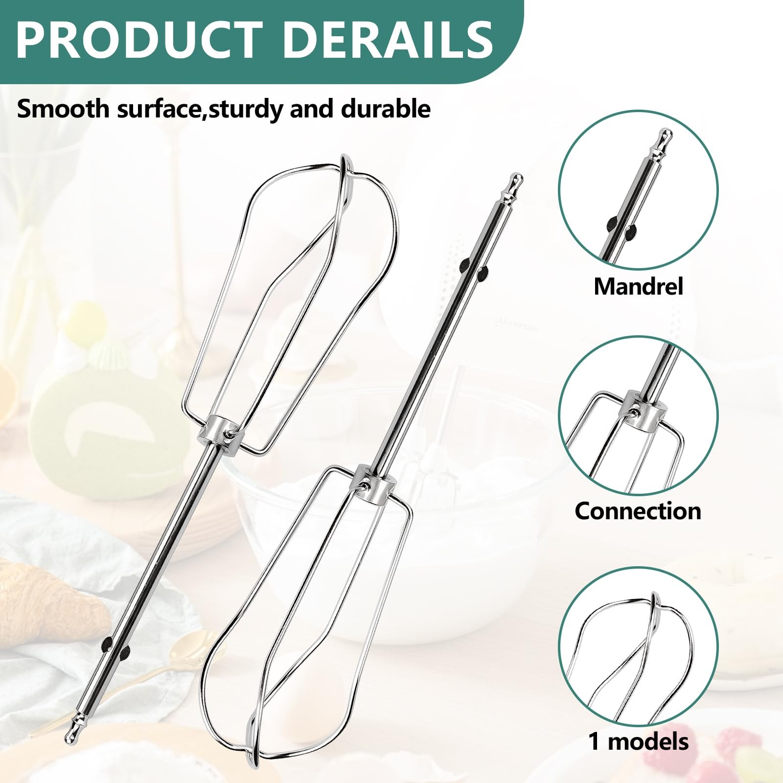 Hand Mixer Beaters Replacement for Cuisinart CHM Series Hand Mixer HM-50 HM-7...