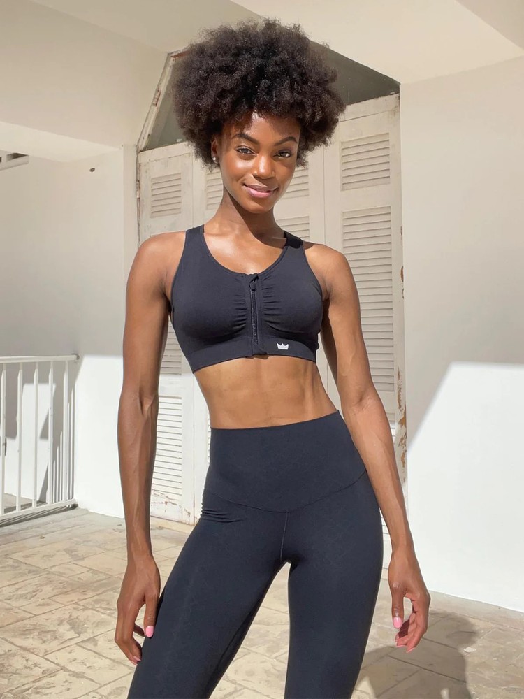 SHEFIT Lounge Black Medium Comfortable Supportive Activewear Top