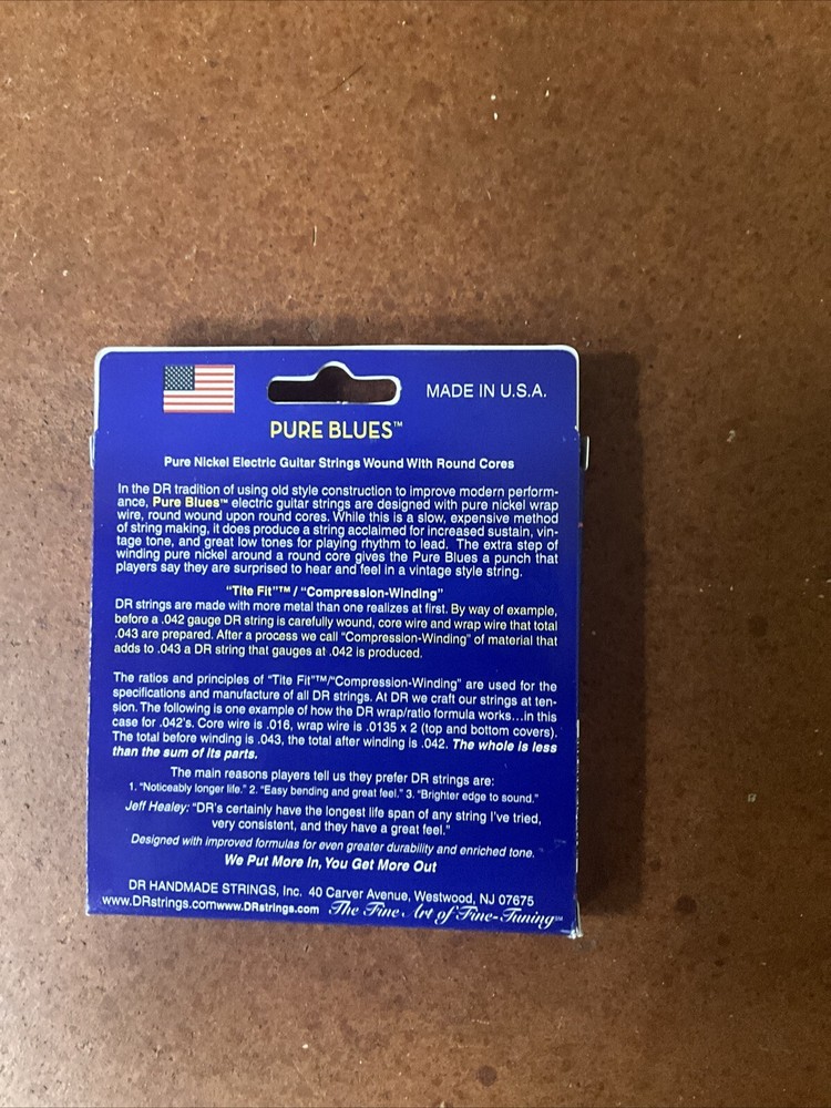 DR Strings PHR-10 Pure Blues Medium 10-46 Electric Guitar Strings