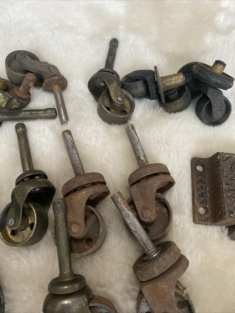 Antique Hardware Lot Pulls Latch Wheels Hook