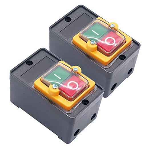 / 2PCS Latching Push Button Switch Waterproof On/Off Motor Start Stop Switch