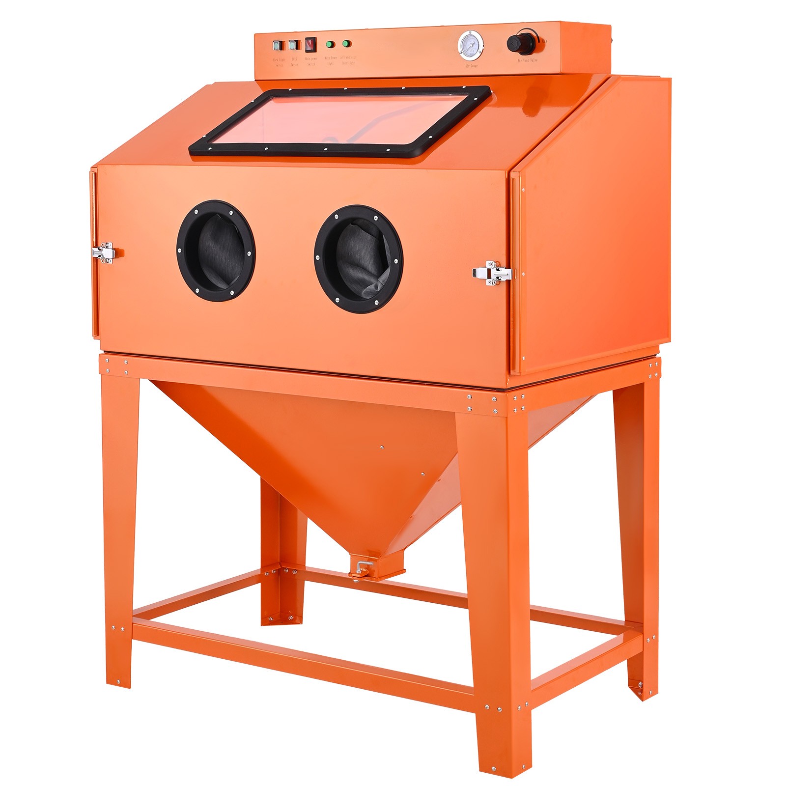 Uimoso 115 Gallon Steel Sandblasting Cabinet, Heavy Duty, 40-120 PSI