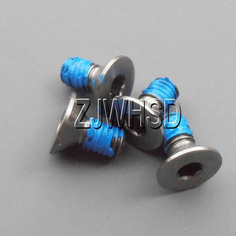 4pcs M3 x 6 mm Ti Titanium Screw Bolt Allen Hex Socket Flat Head Thread Locker