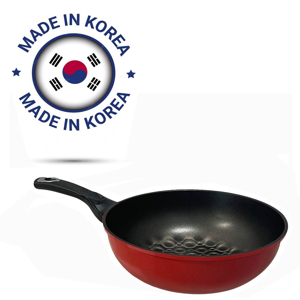 MADE IN KOREA, 3D Diamond Coating Nonstick Wok Cookware 9-1/2'' (24cm)