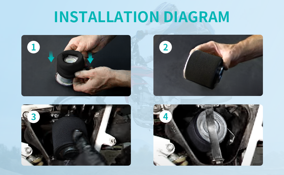 1985-2003 For Honda XR100R Air Cleaner Filter Element Holder Air Filter Cage Kit