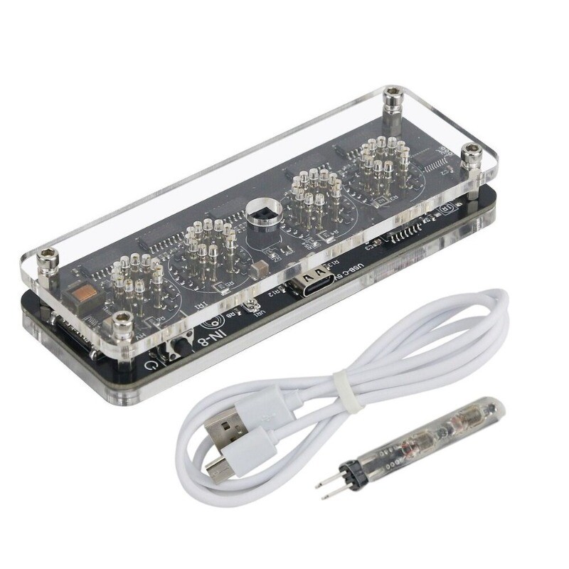 IN-8 4-Digit Nixie Clock Tube Innovative Desktop Clock Sleek Home Decor Basic US