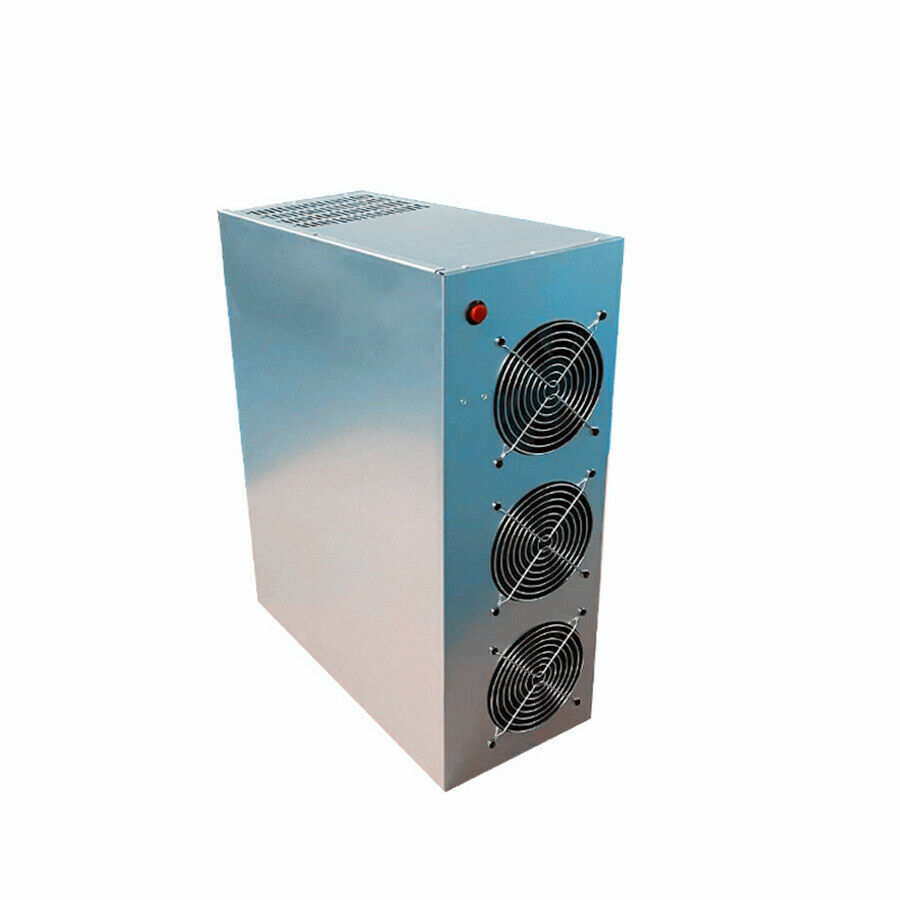 NEW 5 GPU Cards Open Air PC Mining Server Chassis Frame Case + 3Pcs Fans