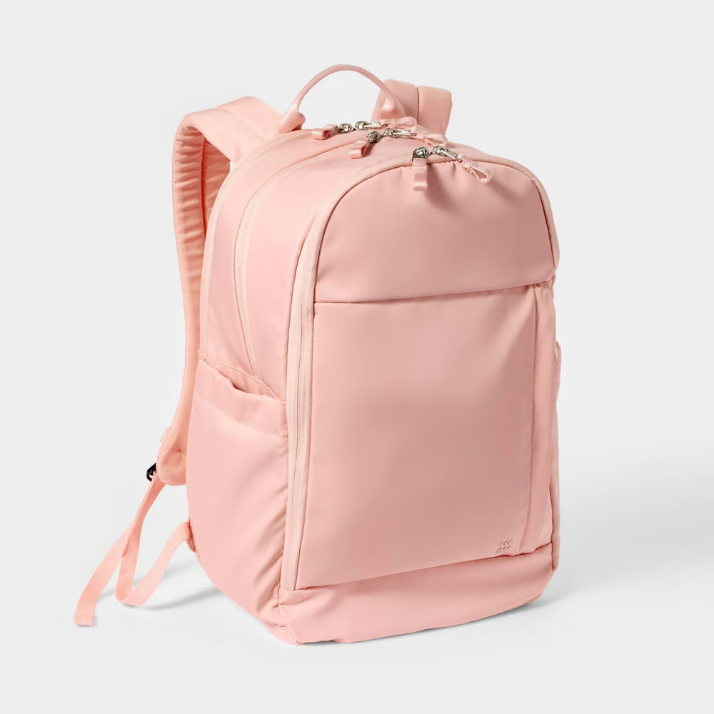 17.5" Lifestyle Backpack Blush - All in Motion: High School Solid Twill Bag