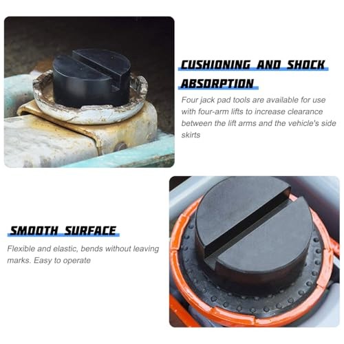 Car Jack Stand Pad, Rubber Vehicle Pinch Weld Side Frame Rail Protector, 2PCS