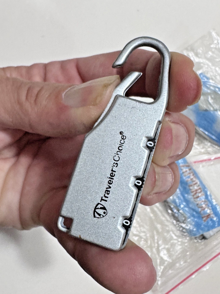 Vintage Zipper Bag Lock 3 Digit Combination Lock Luggage Code Password Padlock