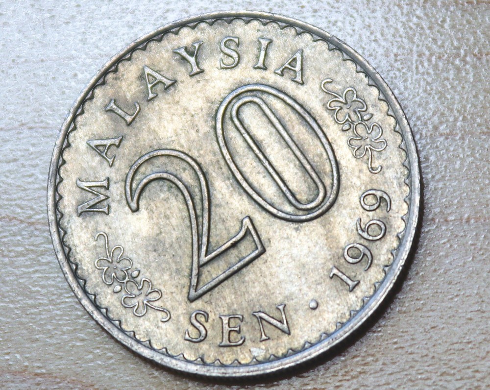 1969 Malaysia 20 Sen