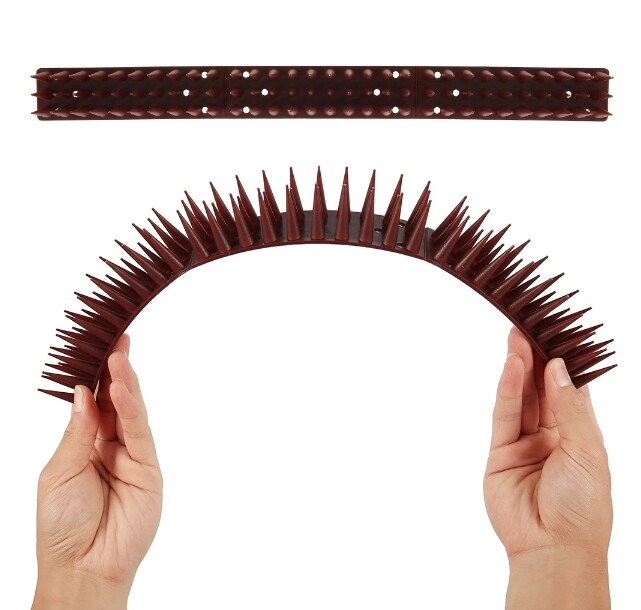 Cat Repellent Bird Spikes Fence Security Outdoor Plastic Deterrent Climb Strips