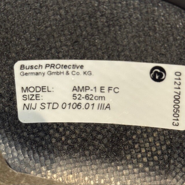 Busch PRotective AMP-1 E FC Helmet NIJ IIIA+