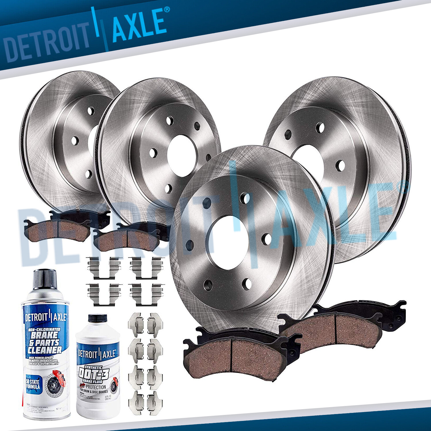 Front Rear Disc Brake Rotors Ceramic Brake Pads for 2005-2012 Nissan Pathfinder