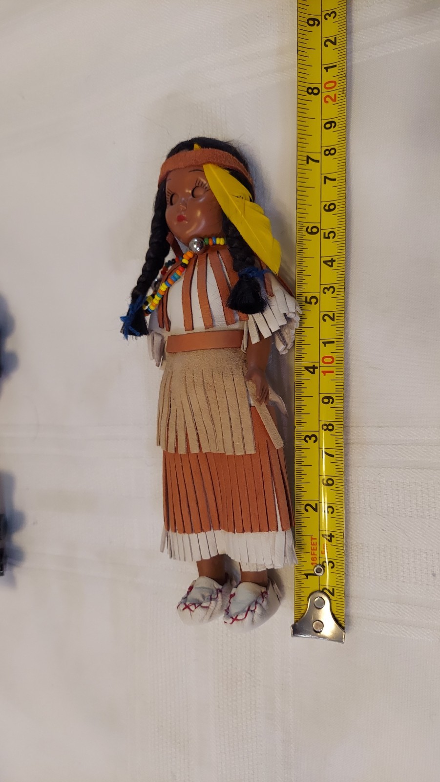 Three Vintage 7.5” Native American Dolls With Sleepy Eyes. (U12)