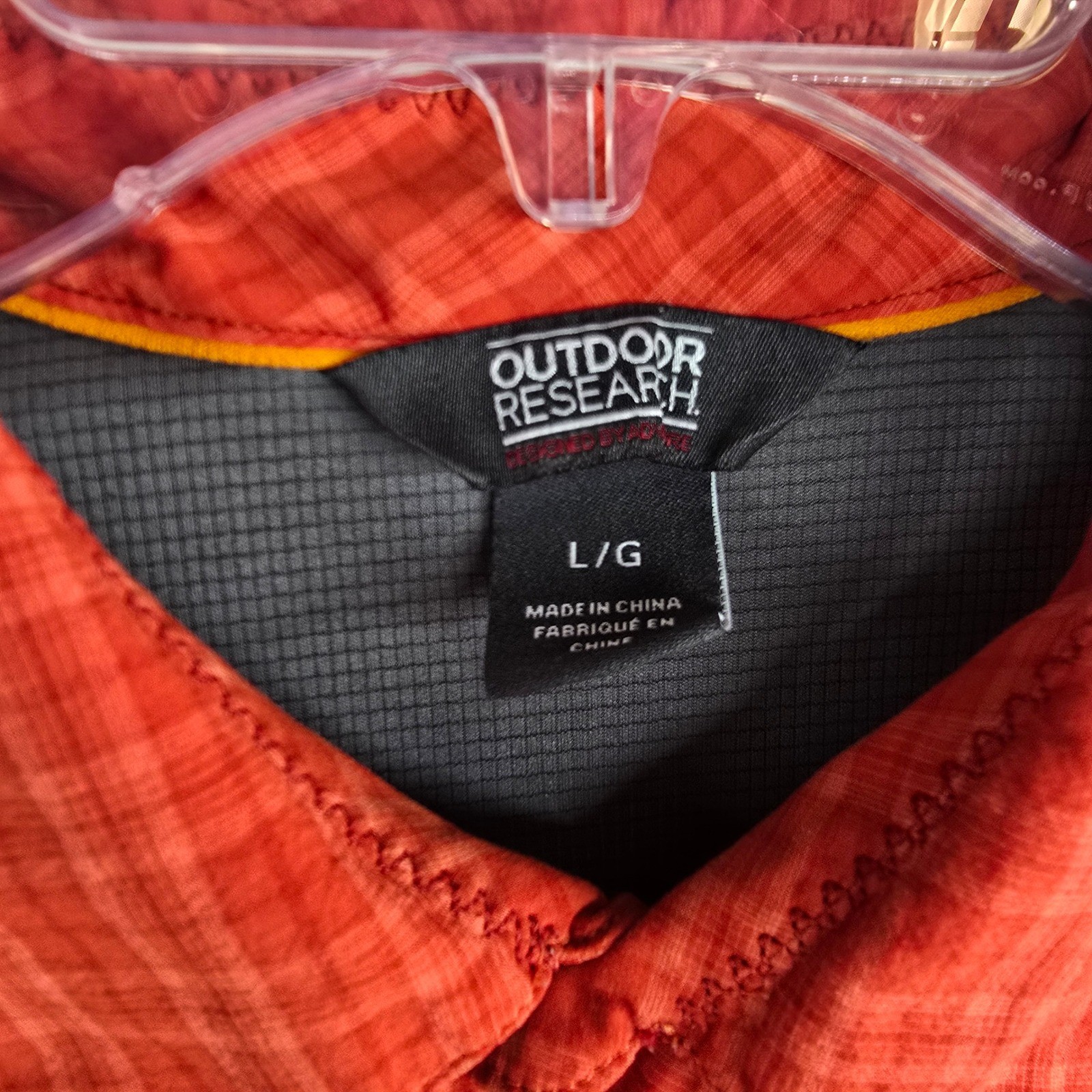 Outdoor Research Men's Astroman Plaid Snap Button Short Sleeve Shirt Large