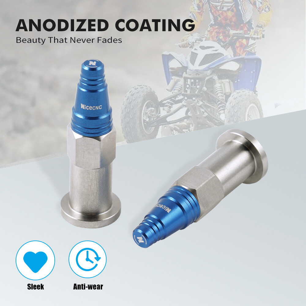 16PCS Spiked Wheel Lug Nuts Wheel Collar Bolts For Yamaha YFZ450R 2009-2021 Blue