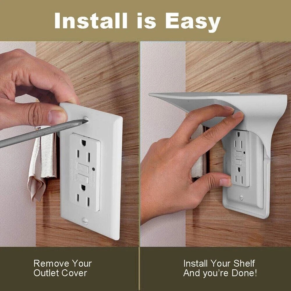 Wall Outlet Electronic Charging Perch Shelf
