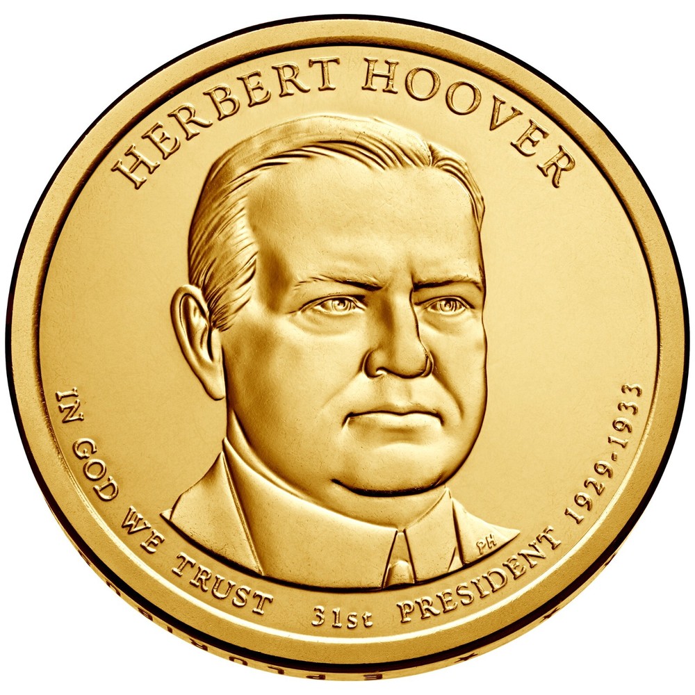 2014 D Herbert Hoover Presidential Dollar From Mint Roll