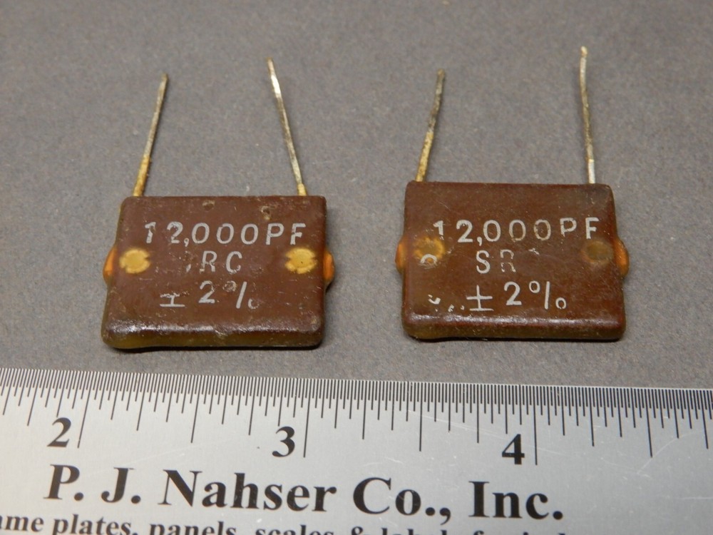 SPC Precision Capacitors .012uf 12000pf +/-2% Quantity 2 NOS