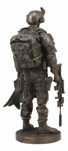 Large Military Navy Seal Statue 12.75"Tall Special Task Force Unit Soldier