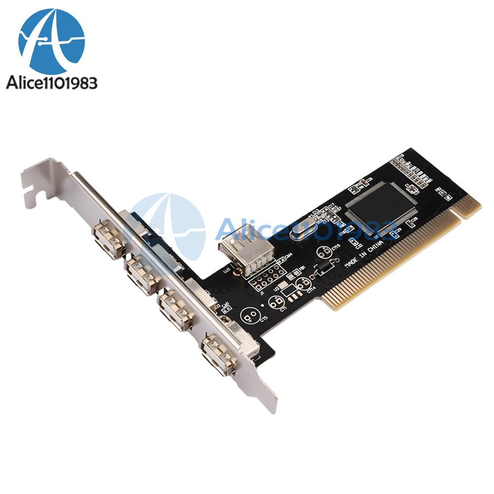 New High Speed 480Mbps 5 Port USB 2.0 PCI Hub Card Controller Adapter Module