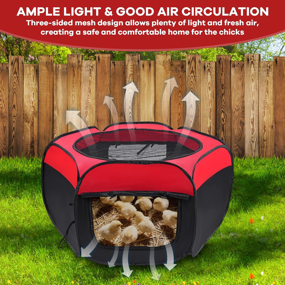 Brooder Box for Chicks, Chicken Brooder Box Starter Kit up to 15 Baby Chicken Ca