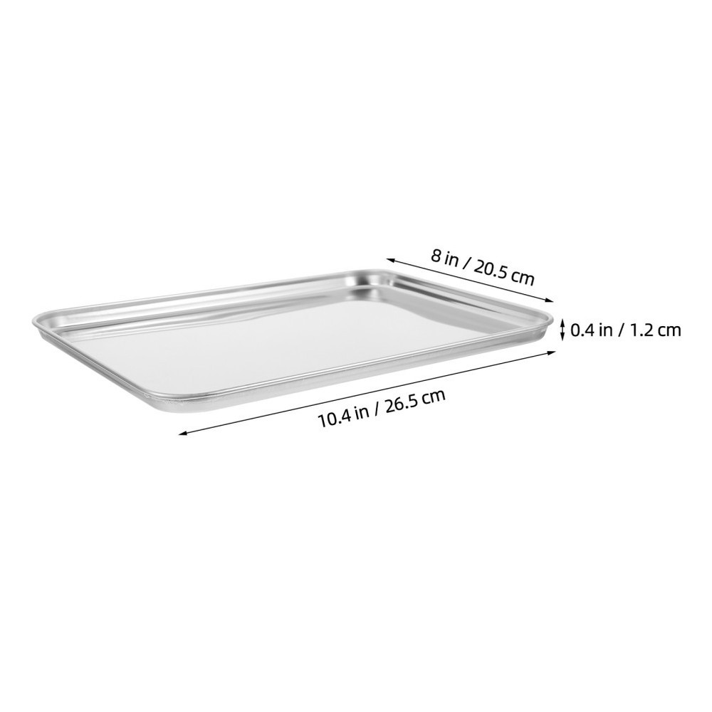 1Pc Large Stainless Steel Baking Tray Rectangular Baking Tray for Restaurant UK
