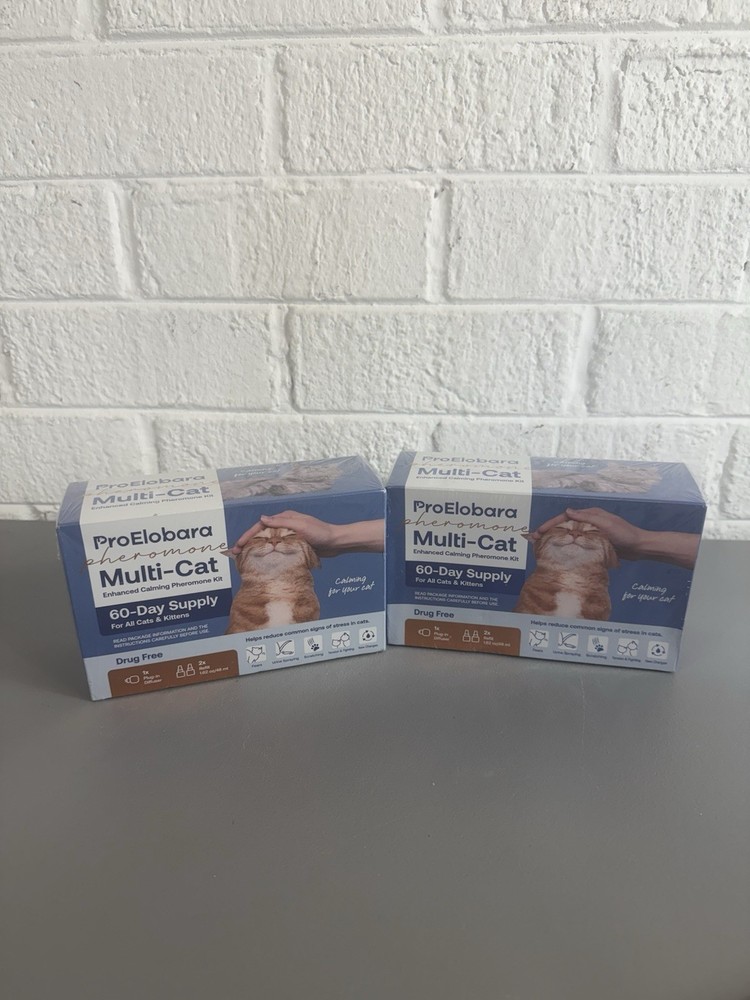 2x ProElobara Pheromone Multi-Cat Enhanced Calming Pheromone kit Exp 2027
