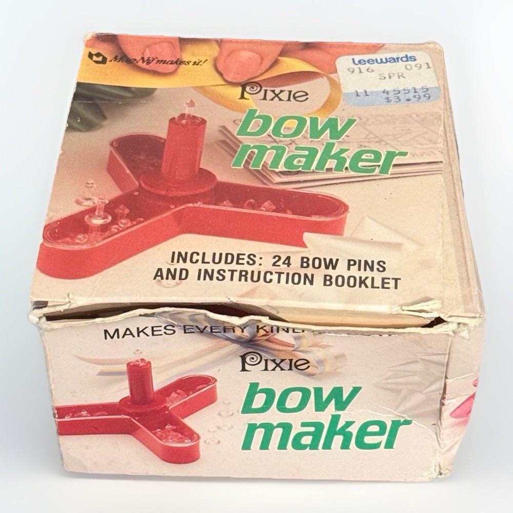 Vintage 1985 Pixie Bow Maker 28 Pins Instruction Book Model 2702